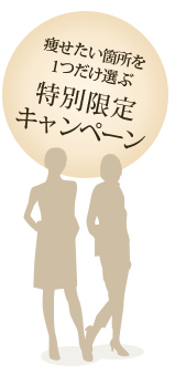 痩せたい箇所を1つだけ選ぶ特別限定キャンペーン