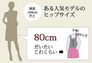 ある人気モデルのヒップサイズ