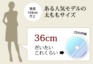 ある人気モデルの太ももサイズ